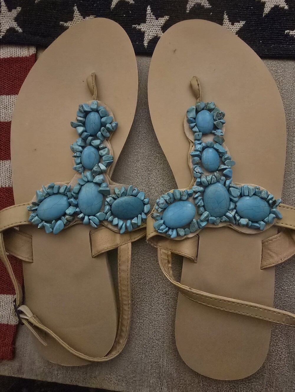 Turquoise Strap Sandals